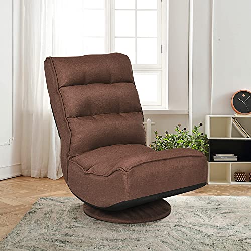 Giantex 360 Degree Swivel Gaming Chair, 6 Position Adjustable Folding