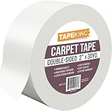 Tape King Double Sided Carpet Tape White, Indoor/Outdoor Rug Binding Adhesive 2 Inch x 30 Yards