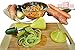 DEMKO Spiral Slicer Spiralizer Complete Bundle - 4-blade Vegetable Cutter - Zucchini Pasta Noodle Spaghetti Maker with Free Cleaning Brush Included - Perfect Veggie Spaghetti / Pasta Maker