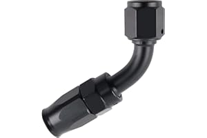 VVORHSBELL 8AN Hose End Fitting 60 Degree Swivel Aluminum Black Oil Fuel Gas Hose End Fitting