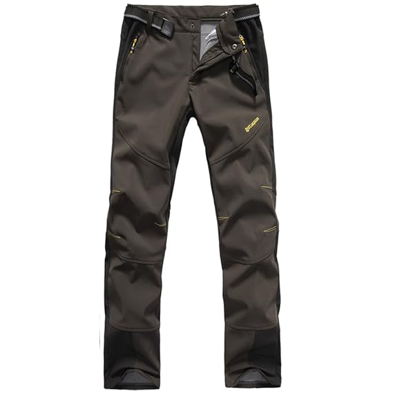 GITVIENAR Herren Gefüttert Winterhose wasserdicht + Winddicht + atmungsaktiv + warm Verdickte Softshellhose Berghose Funktion