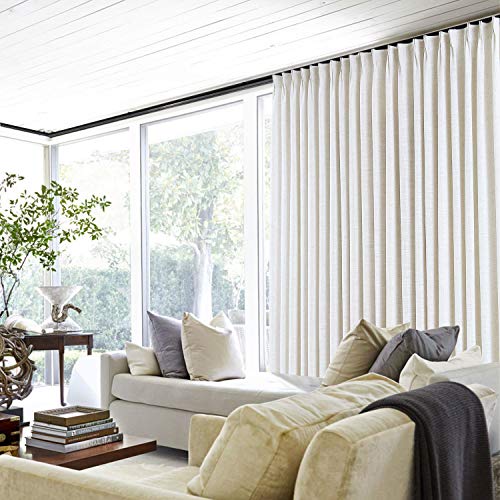 ChadMade Extra Wide Curtain Panels 100" W x 96" L Polyester Linen Drape