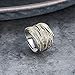 Mytys 2 Tone Intertwined Crossover Statement Ring Fashion Band Rings for Women Men Gold Silver Plated 18mm Wide
