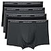 DAVID ARCHY Mens Trunks Underwear Soft Breathable Rayon Made from Bamboo Trunk No Fly Pouch 4-Pack L 2.5''