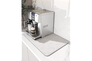 AMOAMI-Coffee Mat Hide Stain Rubber Backed Absorbent Dish Drying Mat for Kitchen Counter-Coffee Bar Accessories Fit Under Coffee Maker Coffee Machine Coffee Pot Espresso Machine Dish Rack