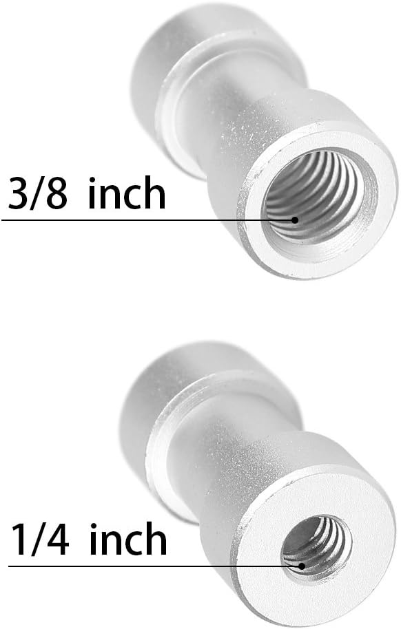 3 Pieces 1/4" 3/8" Tripod Screw Converter Adapter Flash Light Stand Camera Spigot for DSLR Camera,Tripod,Shoulder Rig,Lighting Equipment,Camera Cage,LED Panel,GoPro - Image 3