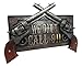 Ebros No Warning For Trespassers Wild West Dual Six Shooter Guns With Bullets Wall Art Sign Plaque Western Two Pistols Wall Decor 3D Figurine