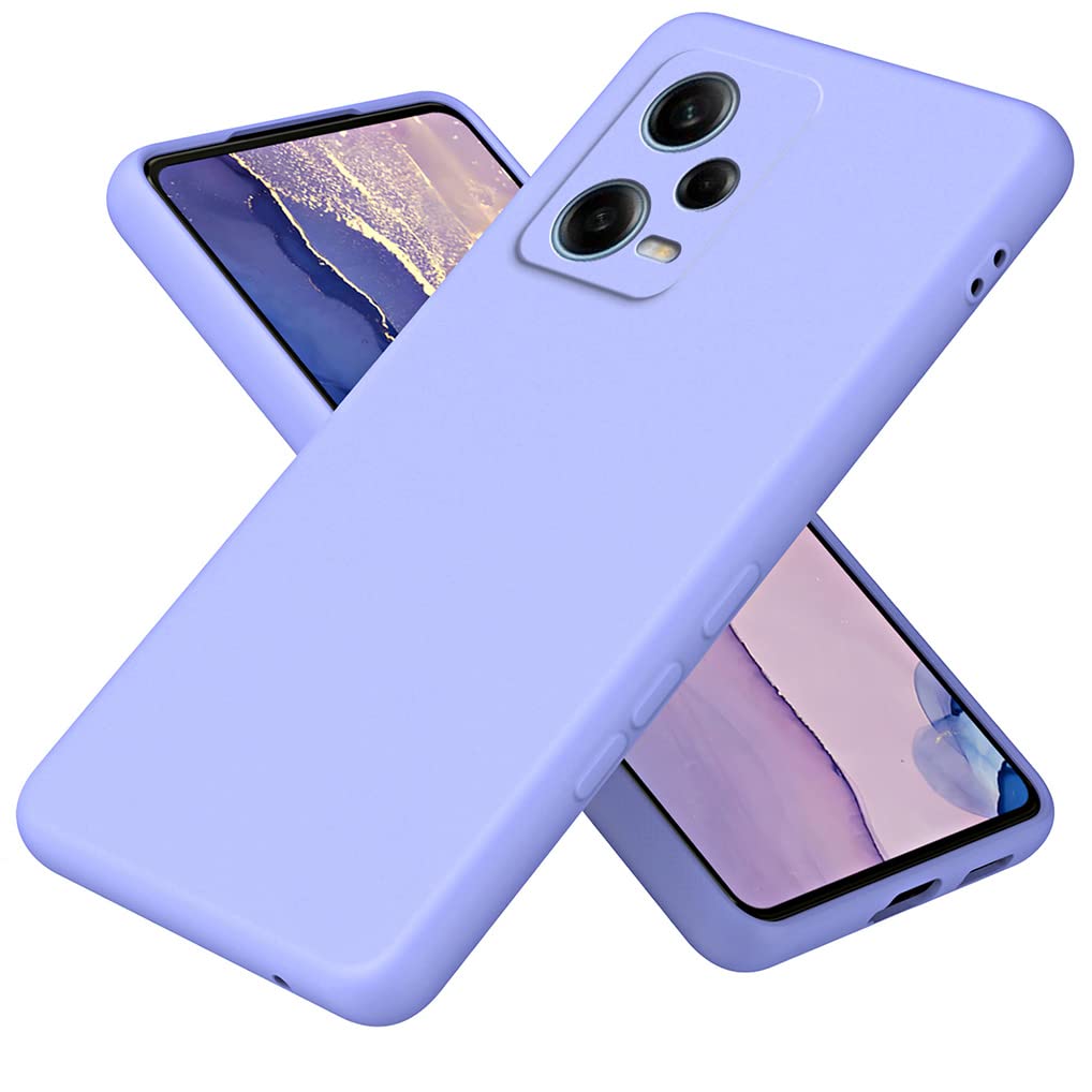 SEAHAI Case for Xiaomi Redmi Note 12 Pro+ Plus 5G, Ultra Slim Shockproof Liquid Silicone Phone Cover with Soft Anti-Scratch Microfiber Lining, Silky-Soft Touch Full-Body Protective Case - Purple