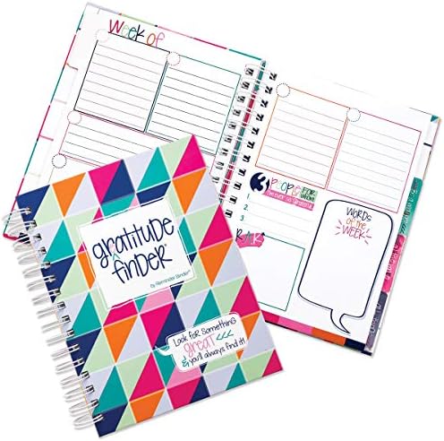 Gratitude Finder 52 Week Non-Dated Daily Positive Thinking Journal for Women, Teens & Girls | 165 Hand-Illustrated Stickers Included| Gratitude Journal to Channel Positive Thinking