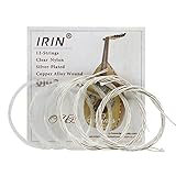 Oud Strings, Nylon Silver Plated Copper Alloy Clear Normal Tension Oud Strings Set Replacement Accessory (12 strings)