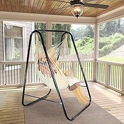 PIRNY Hammock Chair Stand with Large Hanging Padded