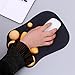 Mouse Pad with Wrist Support Cat Paw Soft Silicone Wrist Rests Wrist Cushion Computer Mouse Pad Mat Desk Decor (Black+Yellow Paw)