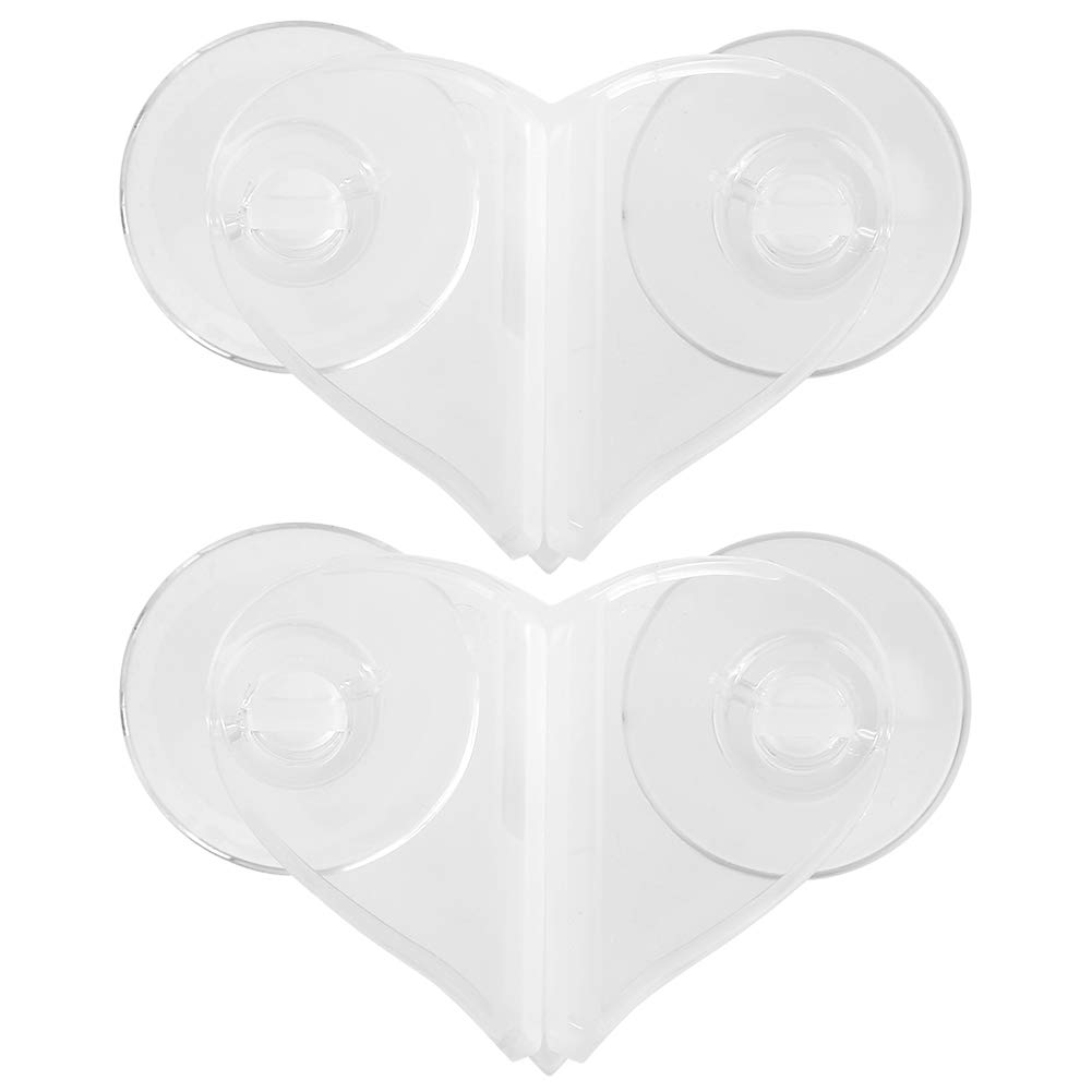 Aquarium Fish Tank Divider Heart Design Plastic Suction Cup Divider Sheet Holder Fish Tank Glass Clips Clamps Holder