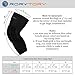 RoryTory Padded Compression Leg Sleeves Basketball Knee Pads Brace Support for Football Volleyball Baseball Soccer Tennis Sports Protection Men Women Adults - (1 Pair) Large Size | Solid Black