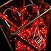 BOHON Valentine Day Decorations 10 ft 40 LEDs Red Heart Shaped Twinkle Fairy String Lights Battery Operated for Kids Bedroom Wedding Indoor Party Valentine's Day Mother's Day Decor with Remote