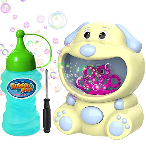 Bubble Machine Dog Bubble Blower 600+ Bubbles Per Minute, Toddlers Toys