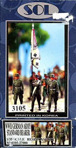 SOL 1:35 WWII German Army Standard Bearers - 3 Resin Figures #MM105