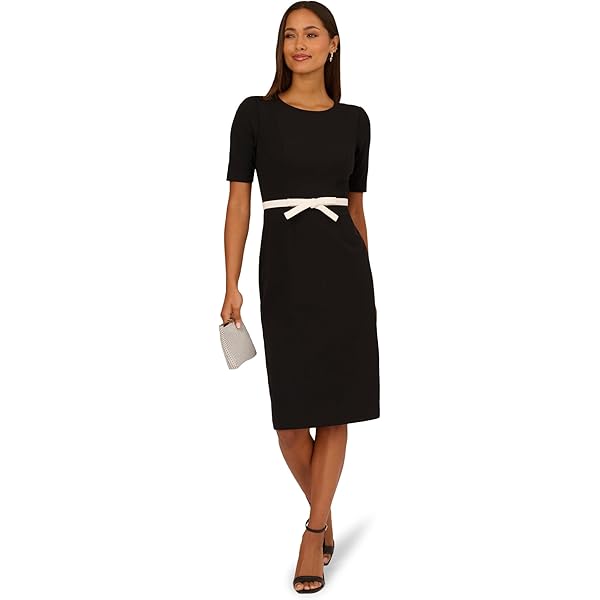 navy mother of the bride dress knee length Dark Navy 3/4 Sleeves Short Mother of The Bride Dress with Lace Beadin –  Angrila