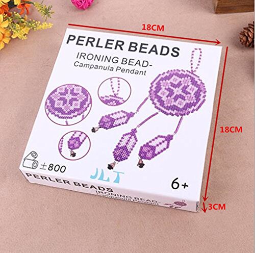 Perler Beads Fuse Beads Craft DIY-Tweezer,Peg Boards,Ironing Paper,Color Paper,Accessories-Jigsaw Puzzle Craft Windbell Christmas Gift(purple) - Thumbnail 2