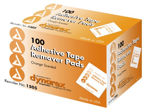Dynarex Adhesive Tape Remover Pad, 100 Count (Pack of 10)