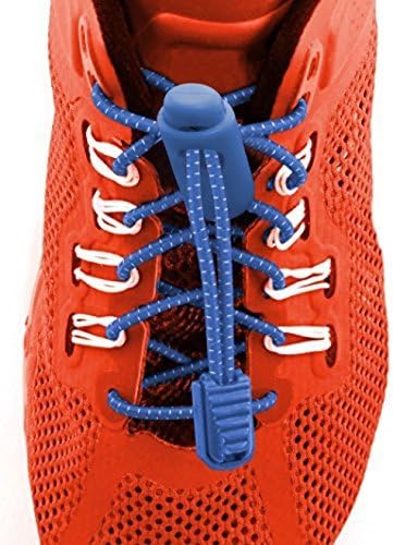 Elastolaces - No Tie Elastic Shoe Laces - 2 Additional Clips - Marathon Sport Schedule (Lagoon Blue)
