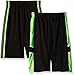 STX Big Boys Athletic Short and Packs, 2 Pack - Black/Lime - SI42, 10/12