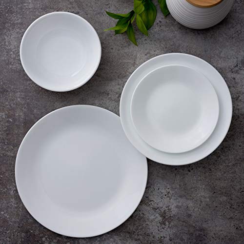 Corelle Vitrelle 8Piece Dinner Plates Set, Triple Layer Glass and Chip