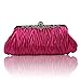 kingluck Silk Cocktail Evening Handbags/Clutches in Gorgeous Silk Purse (hotpink)