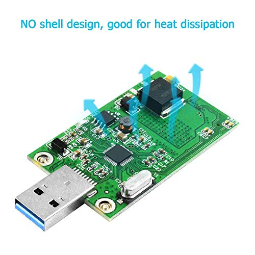 GODSHARK mSATA Adapter, mSATA to USB Adapter, USB to mSATA Reader (No Cable Needed), Mini SATA Converter as Portable Flash Drive/External Hard Drive, Mini PCIe SSD Tester