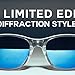 GloFX Diffraction Glasses – Clear – Blue Mirror