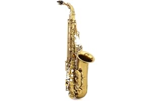 BetterSax Classic Alto Saxophone - Professional-Grade Instrument with Dark Gold Lacquer Finish - Complete Kit for Beginners and Pros - Includes Mouthpiece, Neckstrap, and Durable Case