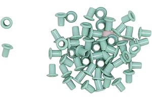 Craftelier - Pack of 50 Mini Eyelets Ideal for Card Making, Scrapbooking and Crafts | Suitable for Various Materials | Size Approx. 3 mm Inside Diameter and 5 mm Outside Diameter - Turquoise Colour