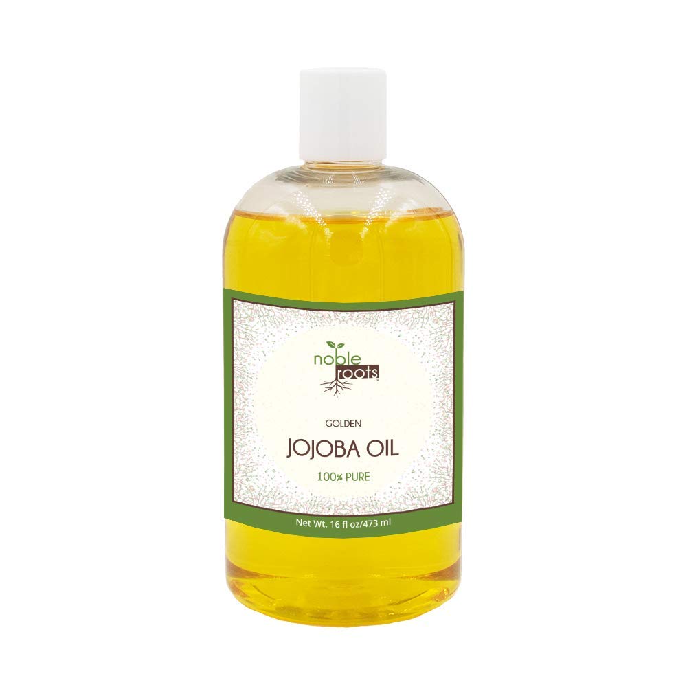 Golden Jojoba Oil By Noble Roots Cold Pressed Natural Moisturizer For Conditioning Face Skin Hair