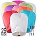 All Natural Shop 25 Pack Chinese Sky Lanterns - Color, Eco Friendly, 100% Biodegradable. Wire-Free Paper Japanese Prime Paper Sky Lantern To Release In Sky.