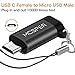 USB C to Micro USB Adapter (4 Pack),Type C Female to Micro USB Male Convert Connector with String Charge & Data Sync Compatible Samsung Galaxy S7 Edge S6 S4, LG Nexus 5 4, Motorola Moto G6 Play(Black)