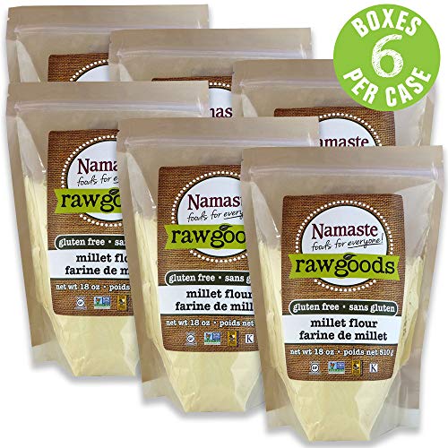 Namaste Foods Millet Flour, Gluten Free, 18 oz. (Pack of 6) Allergen