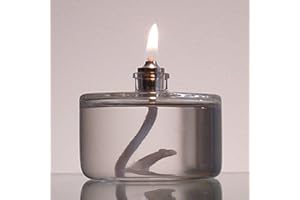 Firefly Fuels Refillable Glass Oil Candle - 3 oz Liquid Candle for Indoor Use, Outdoor Events, Emergency Lighting - Clean Burning with Wick and Holder Included. Use with Liquid Paraffin or Lamp Oil