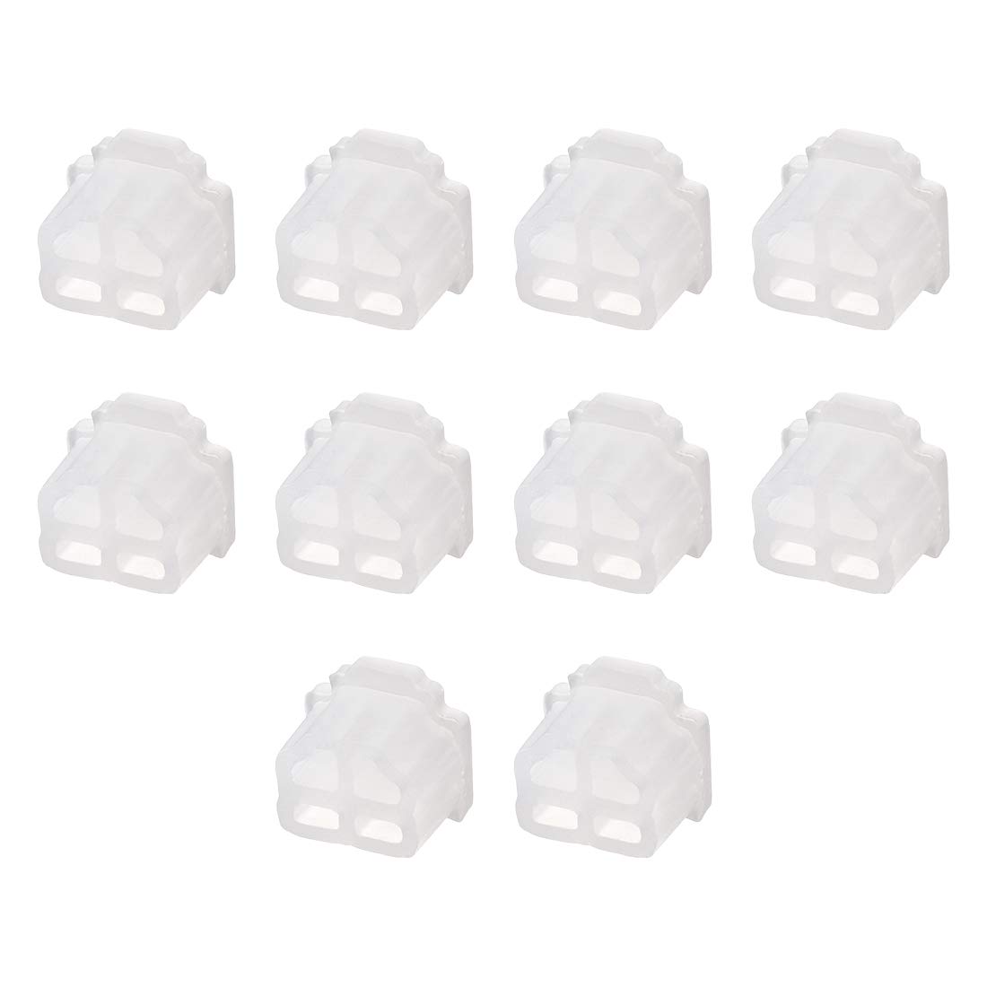 sourcing map 10pcs RJ11 Silicone Protector Telephone Modular Port Anti Dust Cap Cover 9.5mmx7.5mm Clear