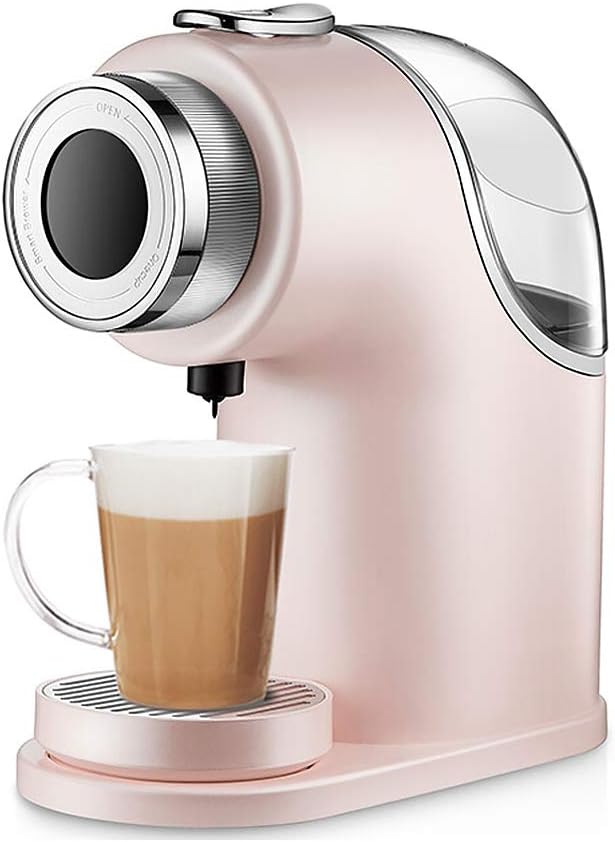 Domestic coffee machines,Capsule Coffee Machine Household Commercial Small Smart Automatic Coffee Machine Soymilk Milk Tea Machine-Pink