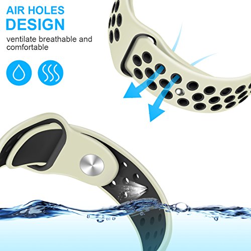 image for HUMENN For Fitbit Versa Bands, Replacement Accessory Breathable Sport 