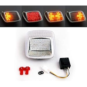 Artudatech Motorfiets LED achterlicht, motorfiets achterlichten LED achterlicht met richtingaanwijzers voor Harley…