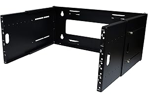 Ares Vision 19 Inch Wide 4U Heavy Duty Steel Extendable Wall Mount Bracket Rack for Network Equipment (4U)