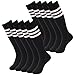 diwollsam Unisex Tube Socks, Knee High Striped Sport Long Uniform Socceer Football Cheerleading Team Socks 2 Pairs