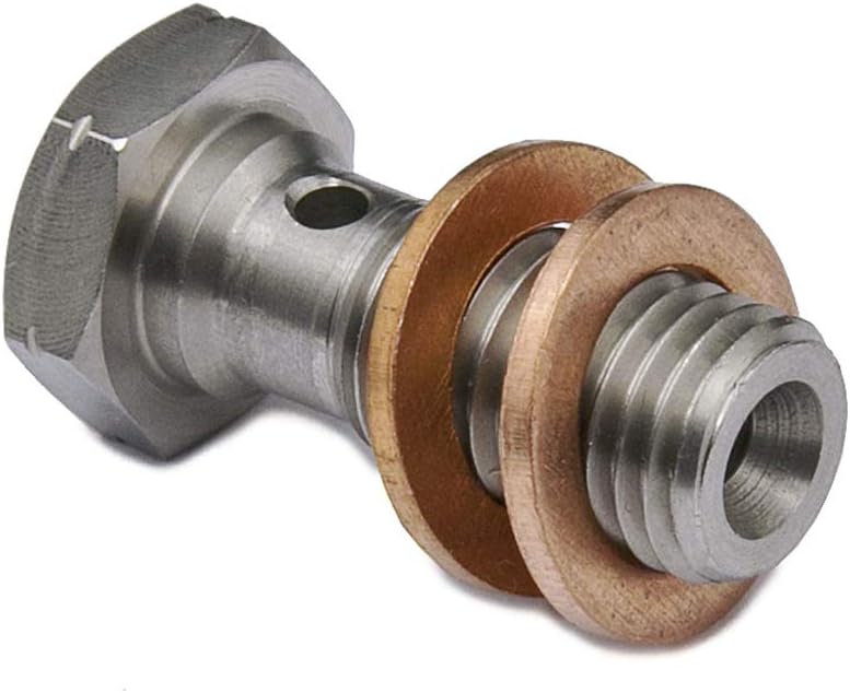 PrecisionGeek - Banjo Bolt M10 x 1.5mm L=20mm Stainless Steel - Set of 1 pcs, M10x1.5 x 20mm - Standard - 1 Pack