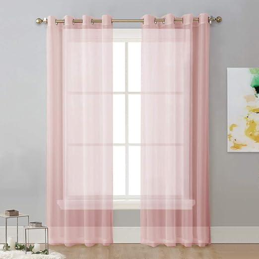 Amazon Com Nicetown Sheer Curtains Extra Long 96 Inch Grommet