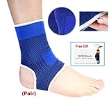 Buy 1 get 1 Free: Ankle Brace Elastic Muscle Support Compression Sleeve Sport Arthritis Pain Relief+Free Hand Sleeve by iBuylinks