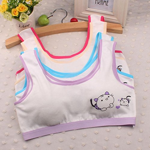 TIFENNY Newest Lovely Girls Printing Underwear Bra Vest Children Underclothes Sport Undies (Purple) - Thumbnail 5