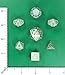 Nicks Dice Metal Glow In The Dark 7 Polyhedral Dice Set for Tabletop DnD D&D and RPG Games