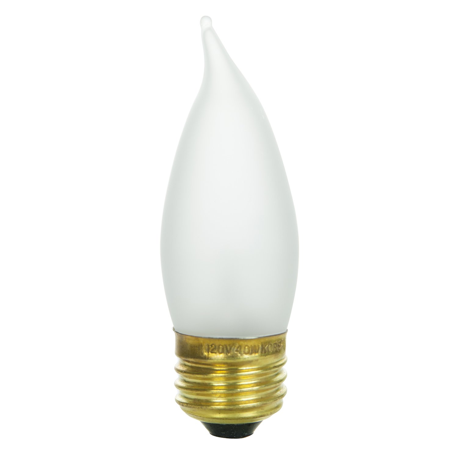 Incandescent Bulbs Flame Tip Chandelier Bulb Carded 2Pack Sunshine