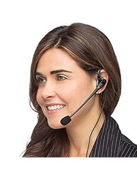 Discover D713 - Auriculares in-ear con micrófono para oficina, centro de llamadas y despacho, comparación con Plantronics H81n o H31cd